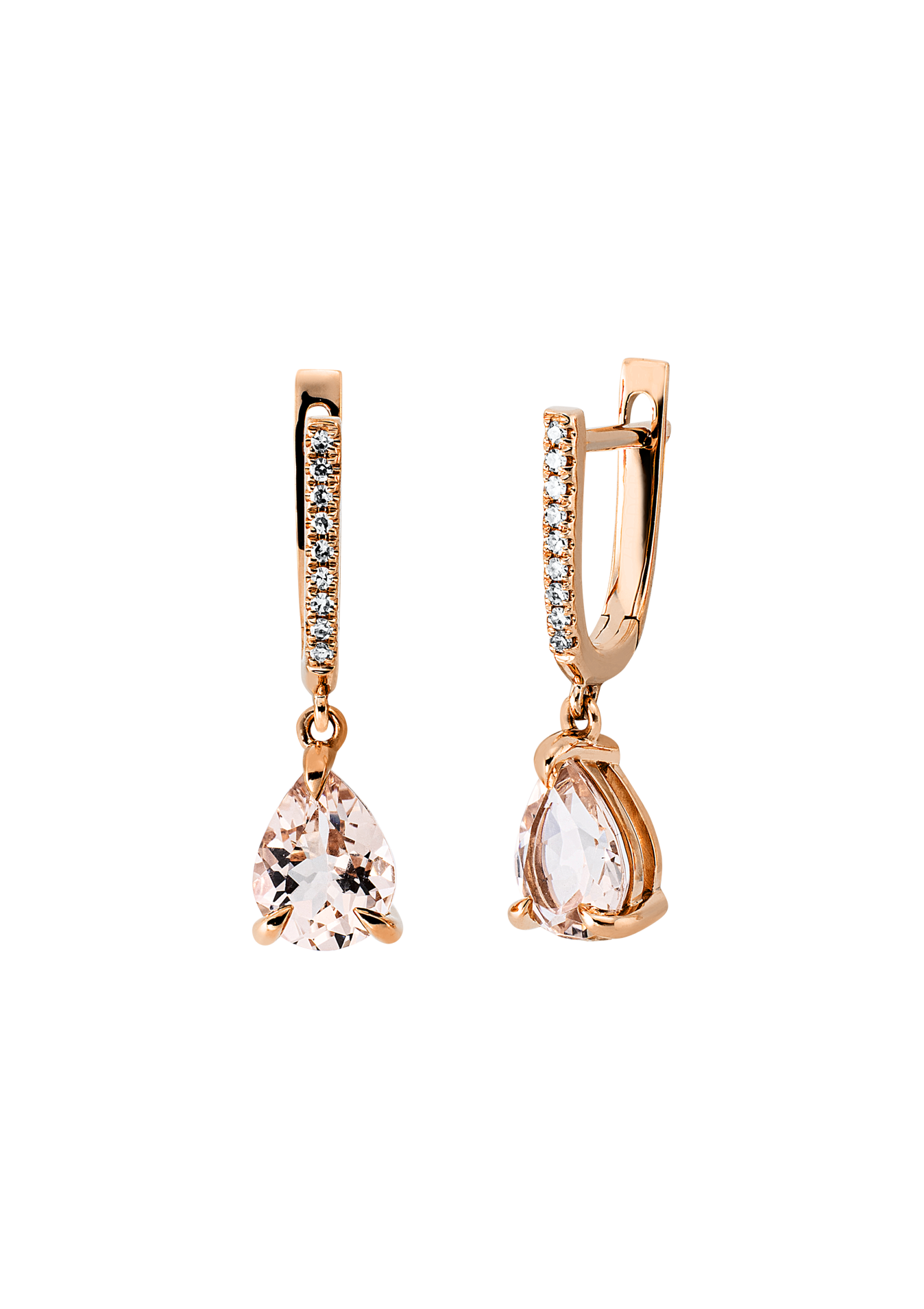 Brogle Classic Morganite Creoles Brogle Classic Morganite Creoles