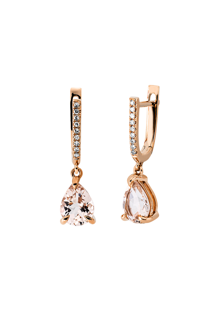 Brogle Classic Morganite Creoles Brogle Classic Morganite Creoles