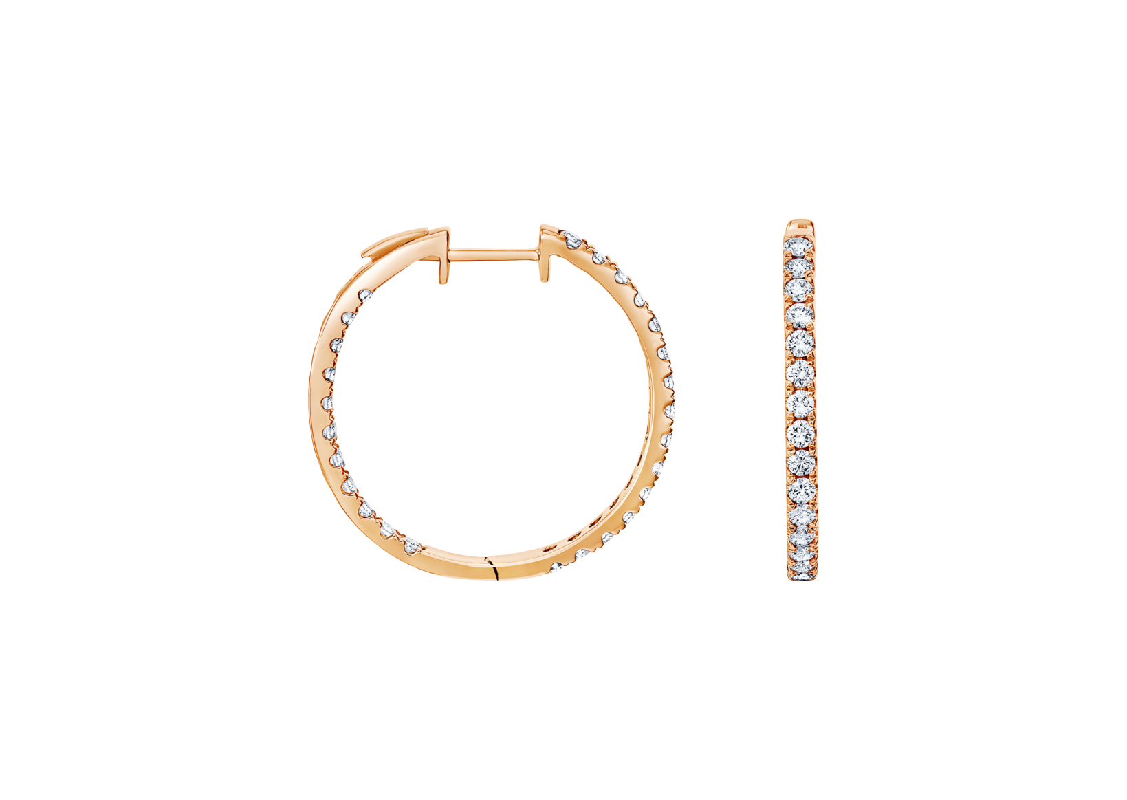 Brogle Classic diamond hoop earrings Brogle Classic diamond hoop earrings