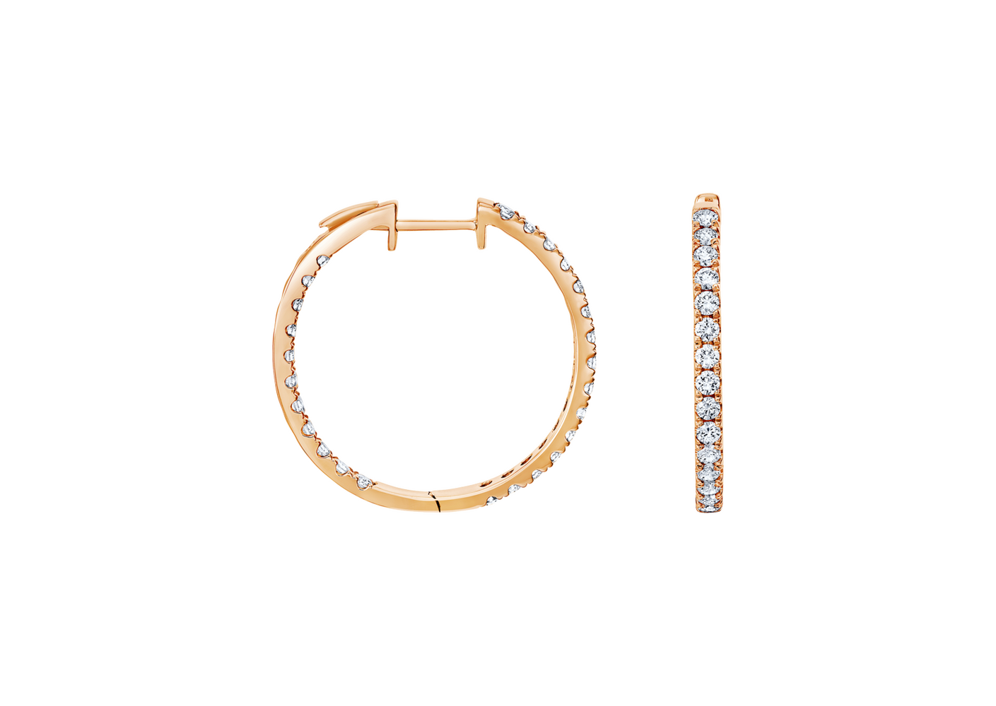 Brogle Classic diamond hoop earrings Brogle Classic diamond hoop earrings