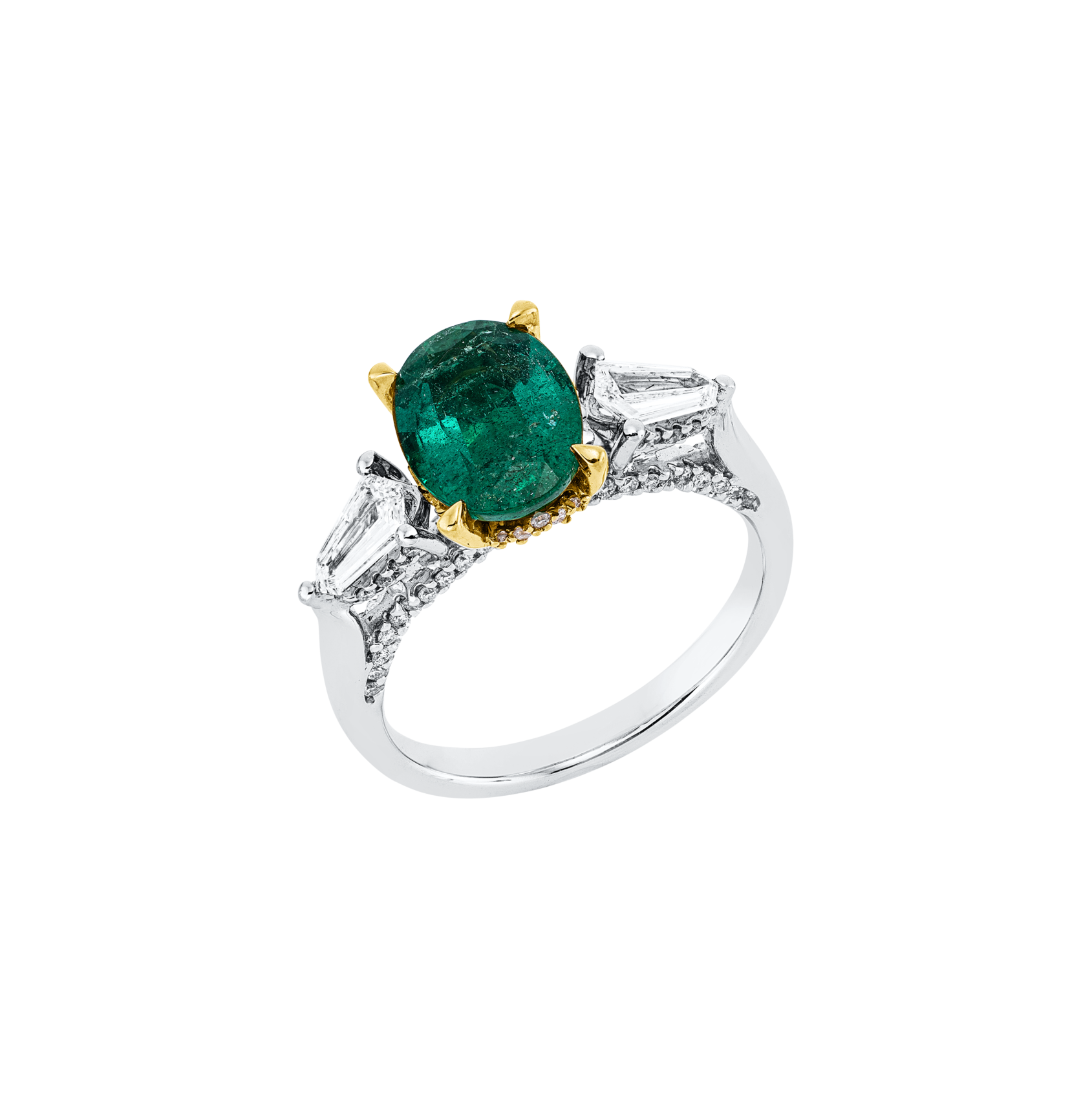 Brogle Selection bicolour emerald ring