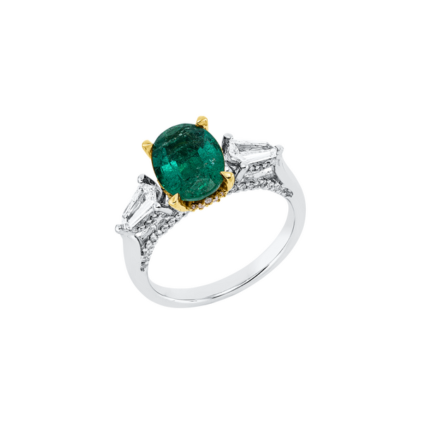 Brogle Selection bicolour emerald ring