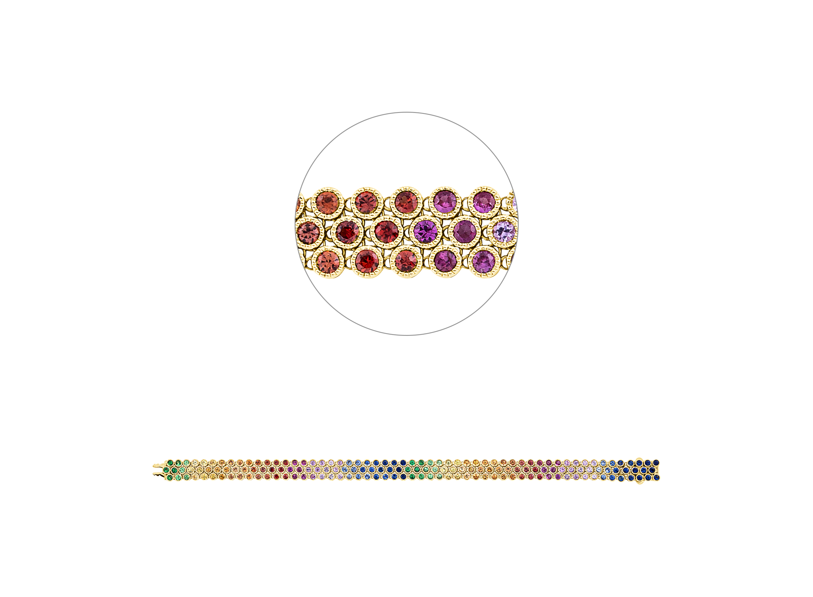 Brogle Selection sapphire bracelet Rainbow