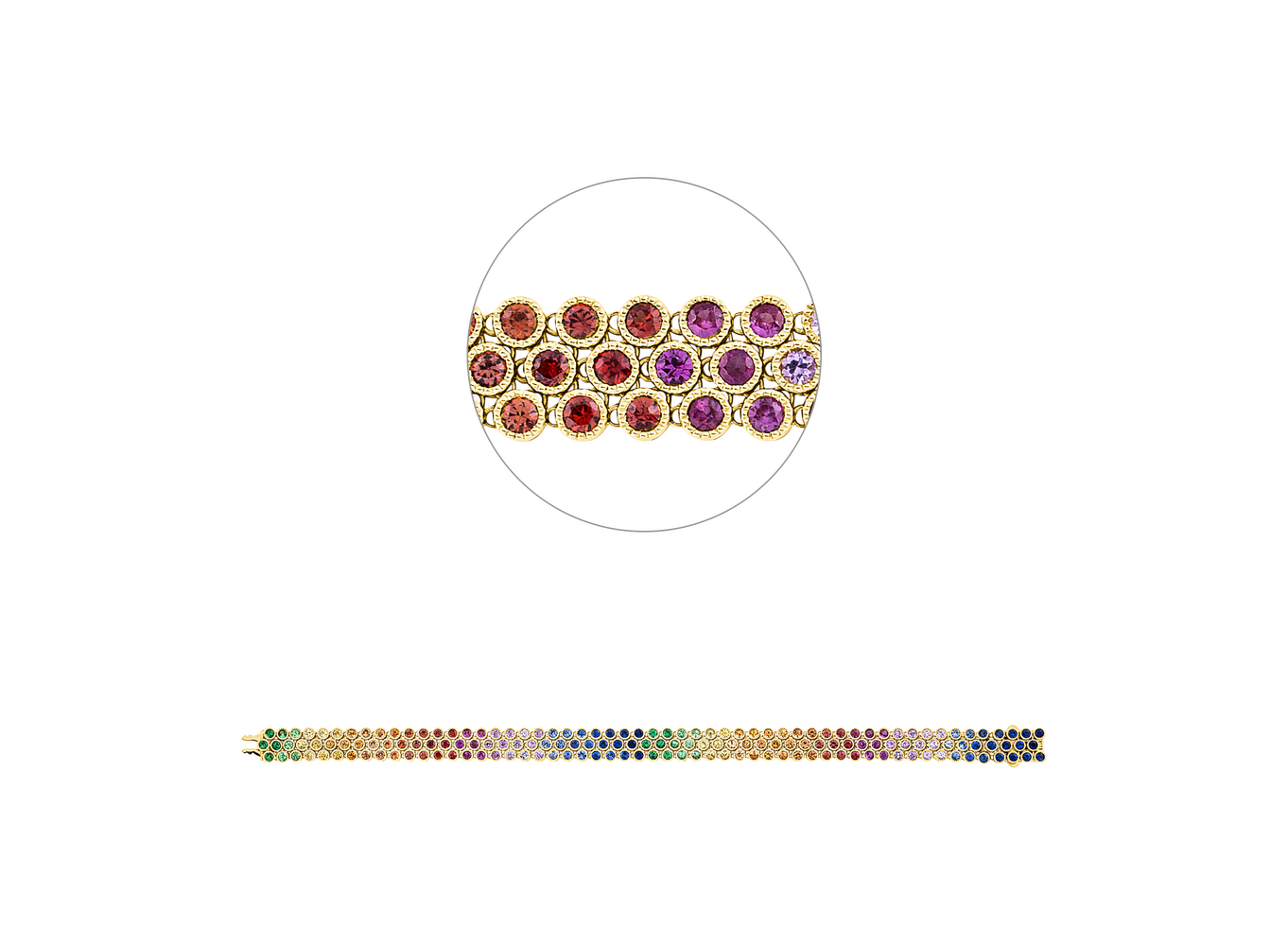 Brogle Selection sapphire bracelet Rainbow