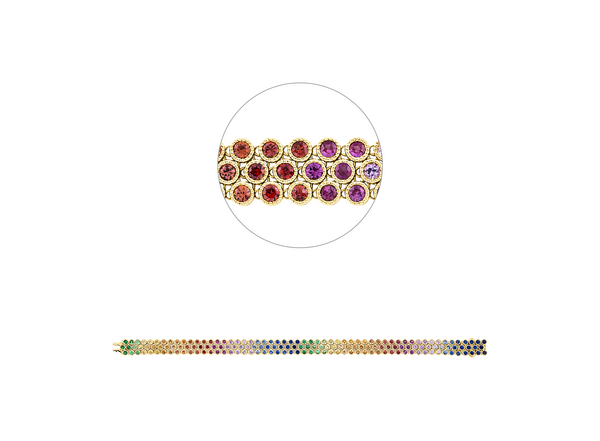 Brogle Selection sapphire bracelet Rainbow Brogle Selection sapphire bracelet Rainbow