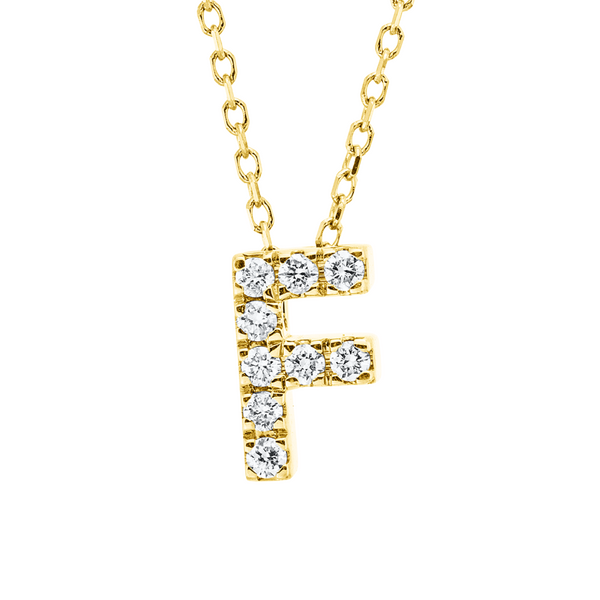 Brogle Classic necklace with diamond letter F
