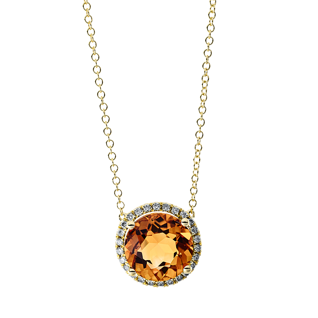 Brogle Classic necklace with citrine pendant
