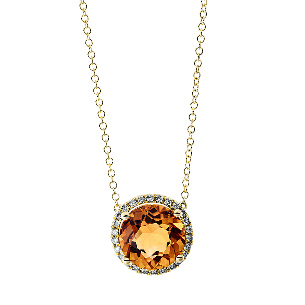 Brogle Classic necklace with citrine pendant