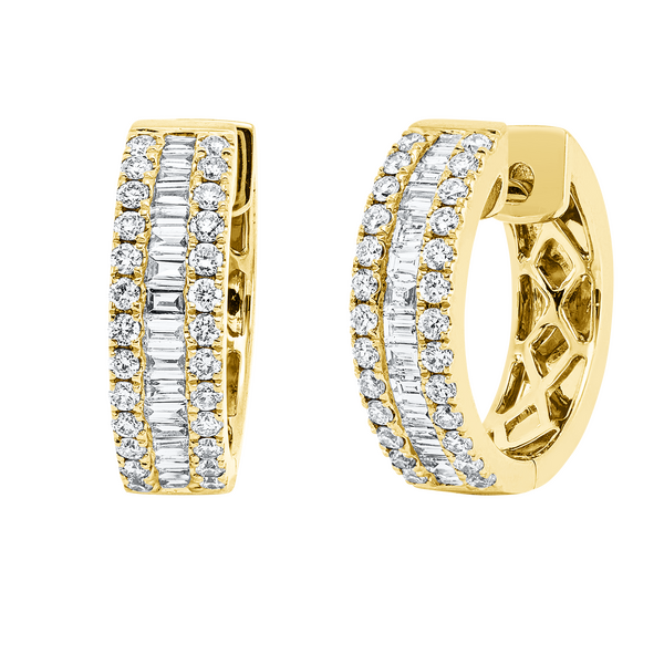 Brogle Selection Statement diamond hoop earrings