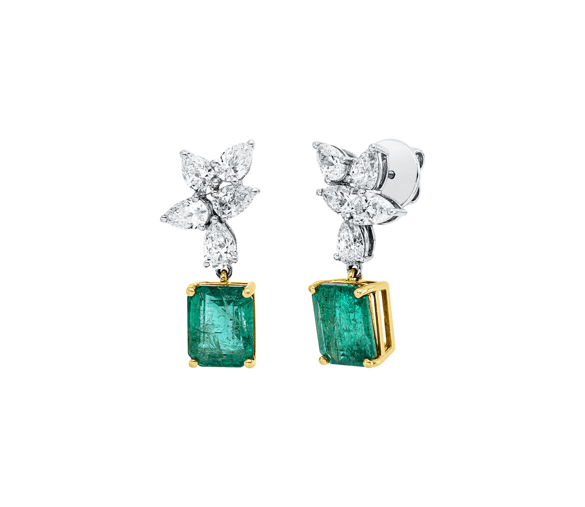 Brogle Selection bicolor emerald earrings