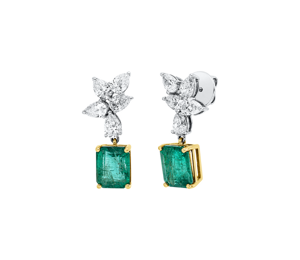 Brogle Selection bicolor emerald earrings