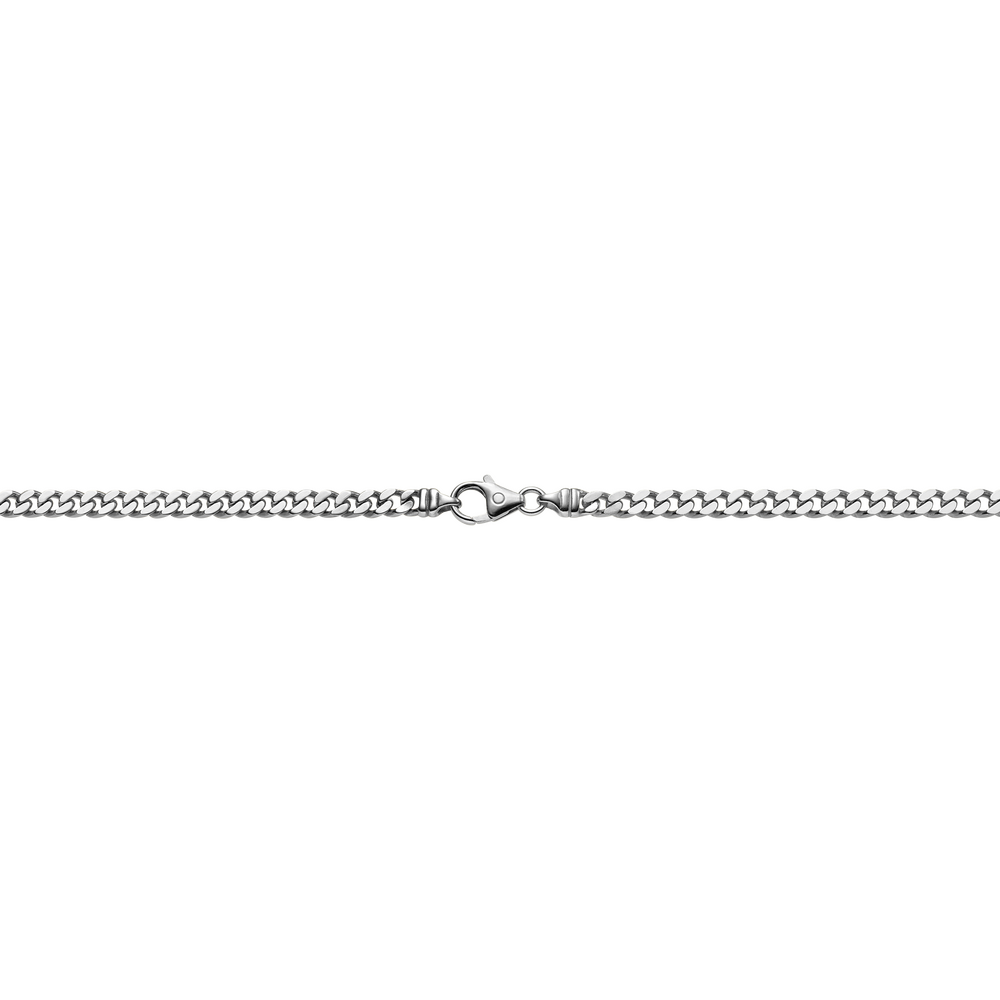 Brogle Selection Essentials curb chain bracelet 4-sided diamond-coated 4mm