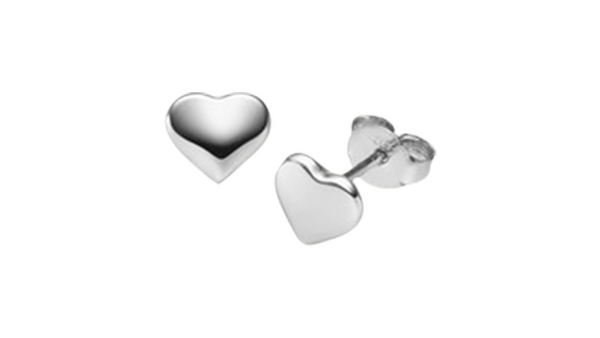 Brogle Classic heart stud earrings in gold Brogle Classic heart stud earrings in gold