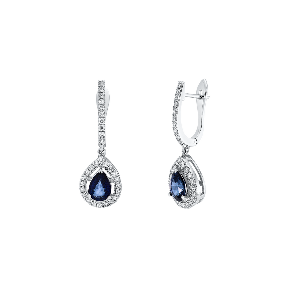 Brogle Classic sapphire hoop earrings