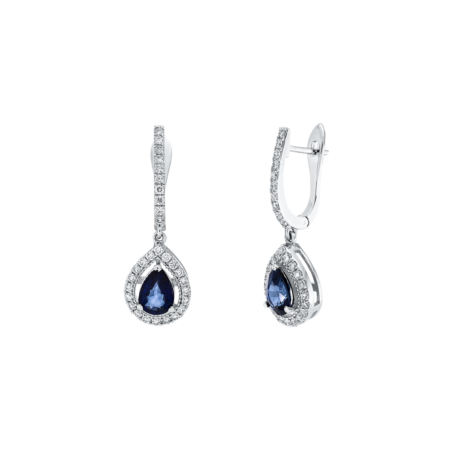 Brogle Classic sapphire hoop earrings Brogle Classic sapphire hoop earrings