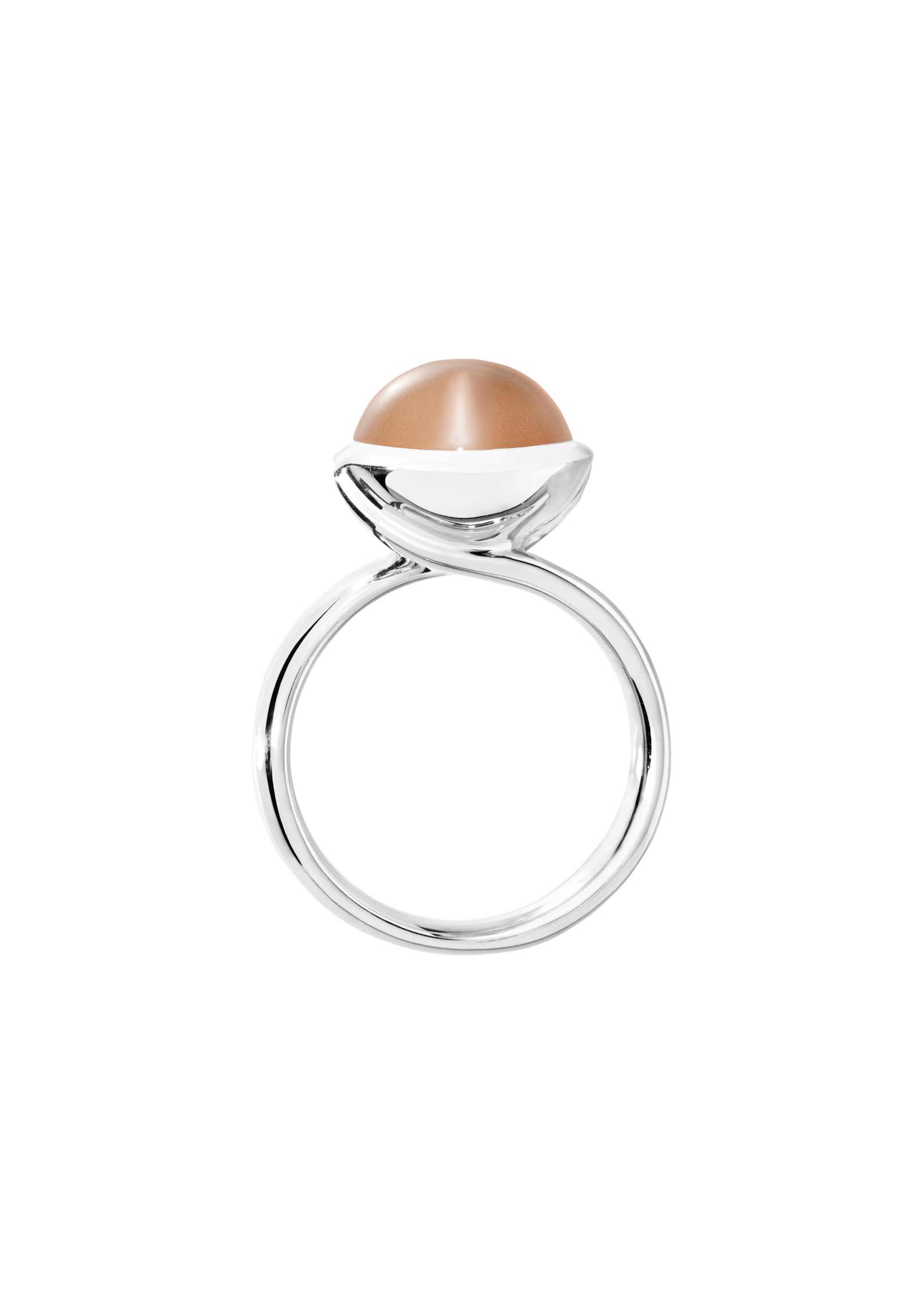 Tamara Comolli Bouton brauner Mondstein L Ring Tamara Comolli Bouton brauner Mondstein L Ring