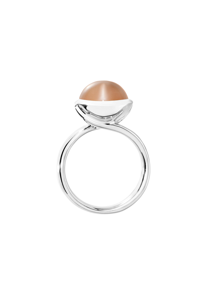 Tamara Comolli Bouton brauner Mondstein L Ring Tamara Comolli Bouton brauner Mondstein L Ring