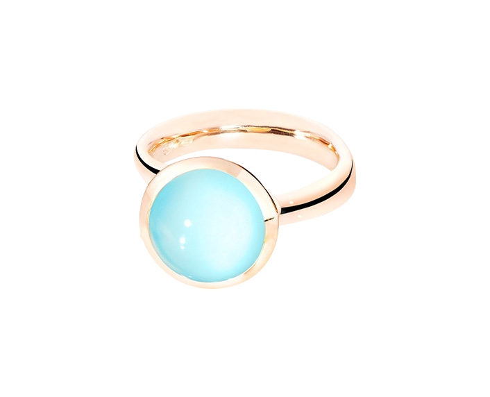 Tamara Comolli Bouton Aqua Chalcedony Ring