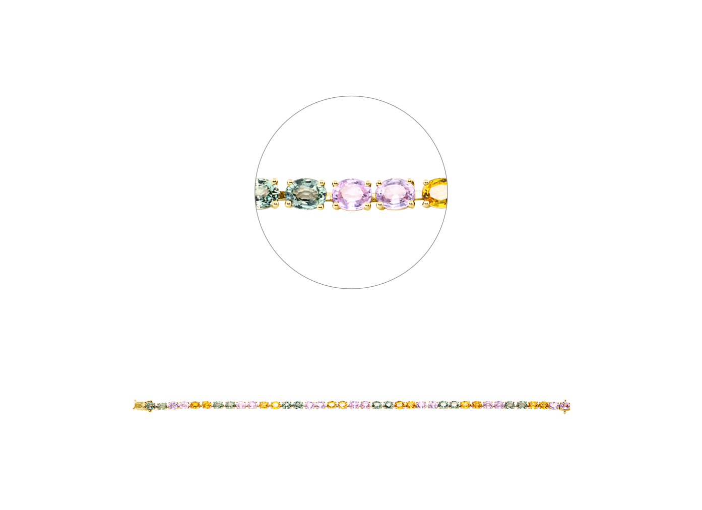 Brogle Classic sapphire bracelet Rainbow