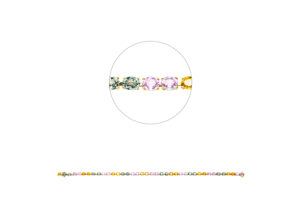 Brogle Classic sapphire bracelet Rainbow Brogle Classic sapphire bracelet Rainbow
