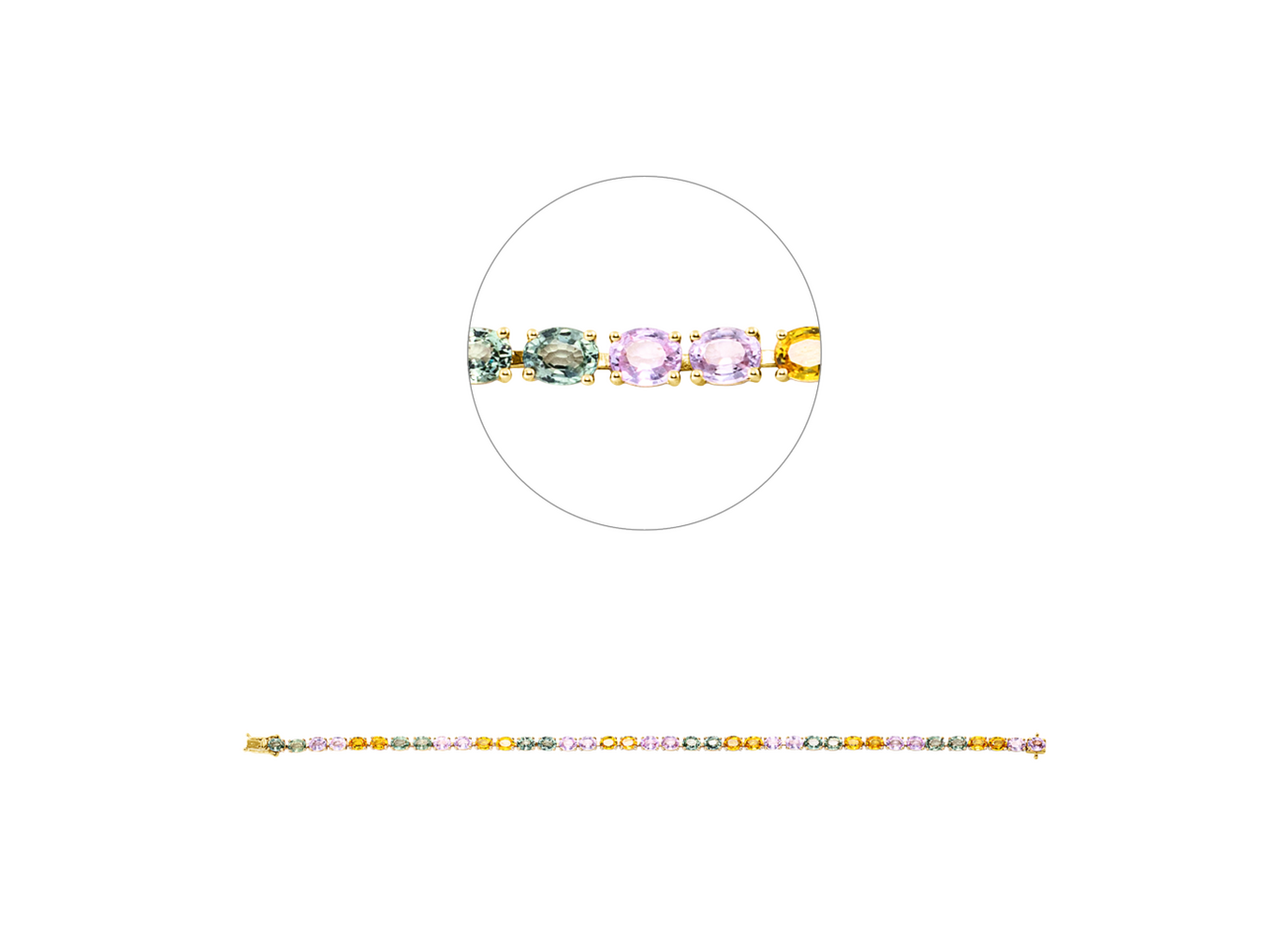 Brogle Classic sapphire bracelet Rainbow Brogle Classic sapphire bracelet Rainbow