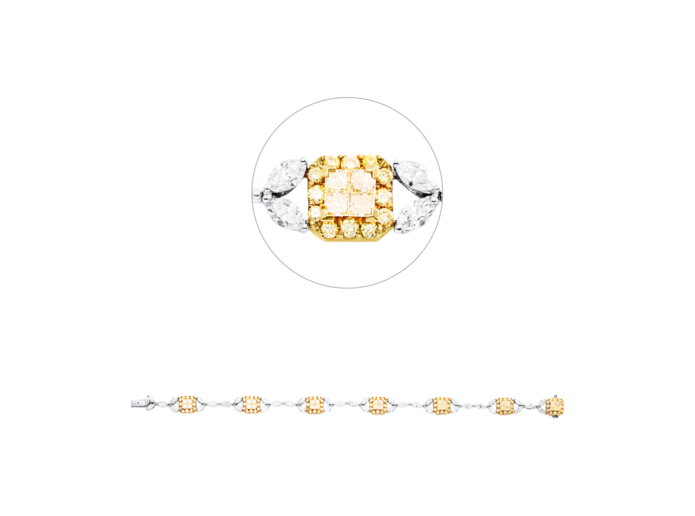 Brogle Selection bicolor diamond bracelet