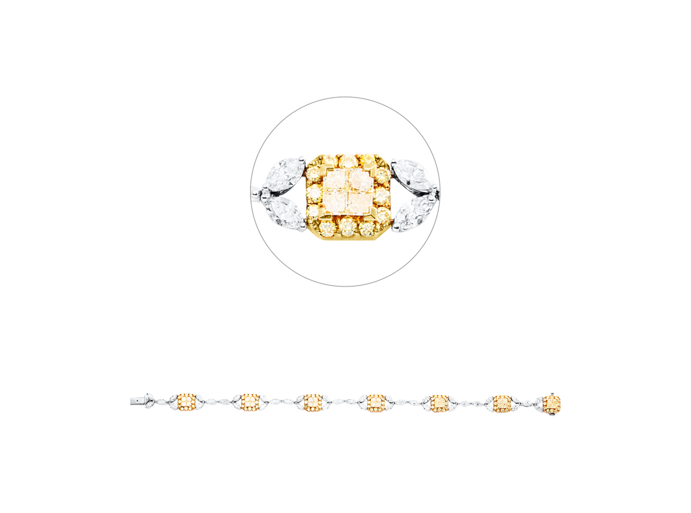 Brogle Selection bicolor diamond bracelet Brogle Selection bicolor diamond bracelet