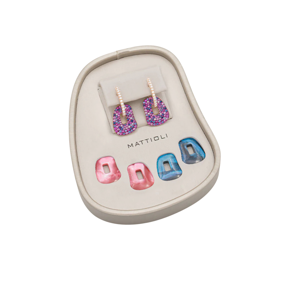 Mattioli Puzzle earring box, small with 3 pairs of puzzles