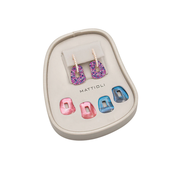 Mattioli Puzzle earring box, small with 3 pairs of puzzles