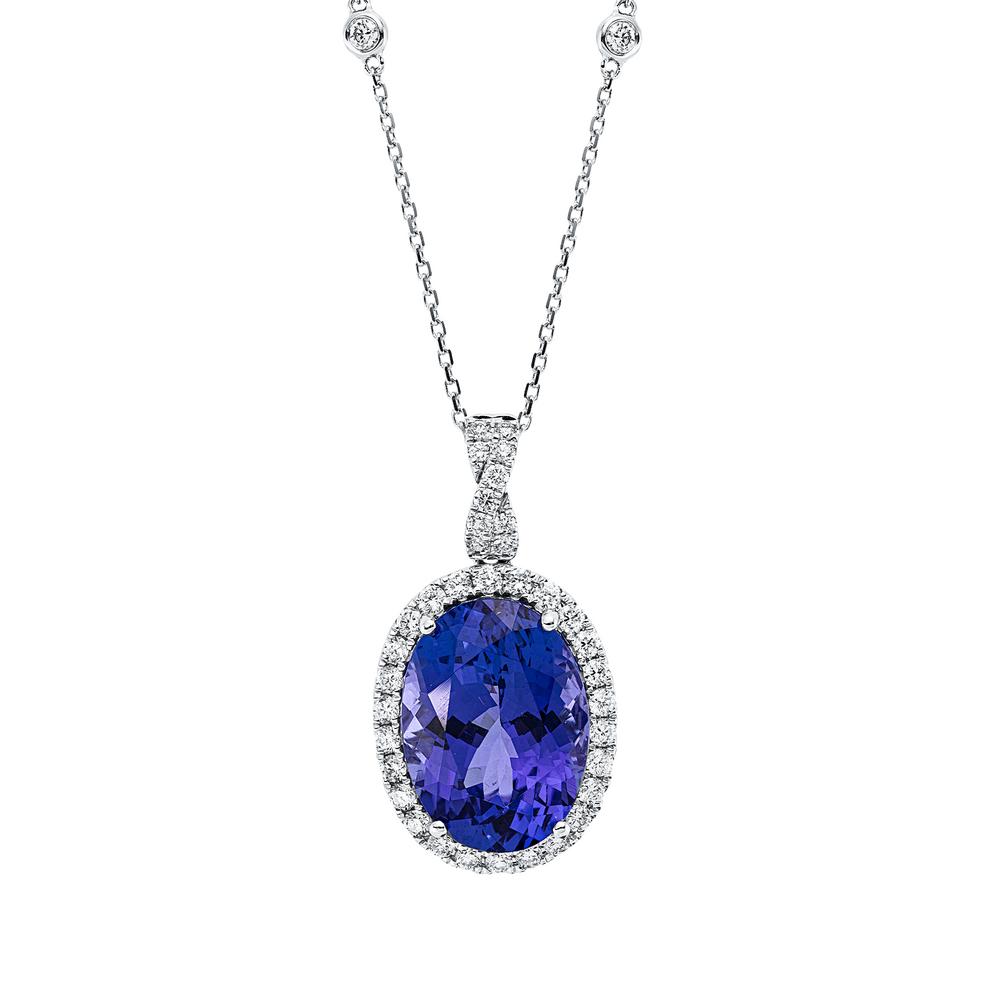 Brogle Selection necklace with tanzanite pendant Brogle Selection necklace with tanzanite pendant