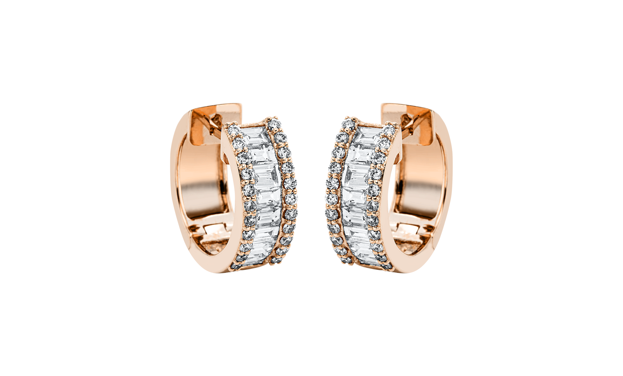 Brogle Classic diamond hoop earrings Brogle Classic diamond hoop earrings