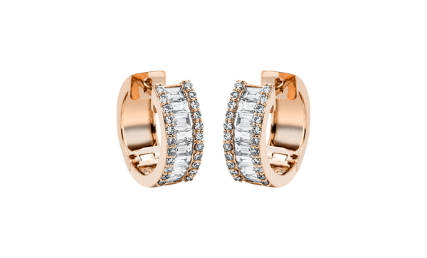 Brogle Classic diamond hoop earrings Brogle Classic diamond hoop earrings