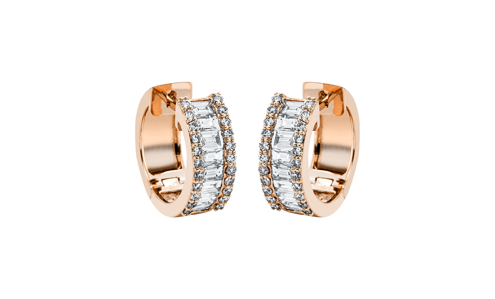 Brogle Classic diamond hoop earrings Brogle Classic diamond hoop earrings