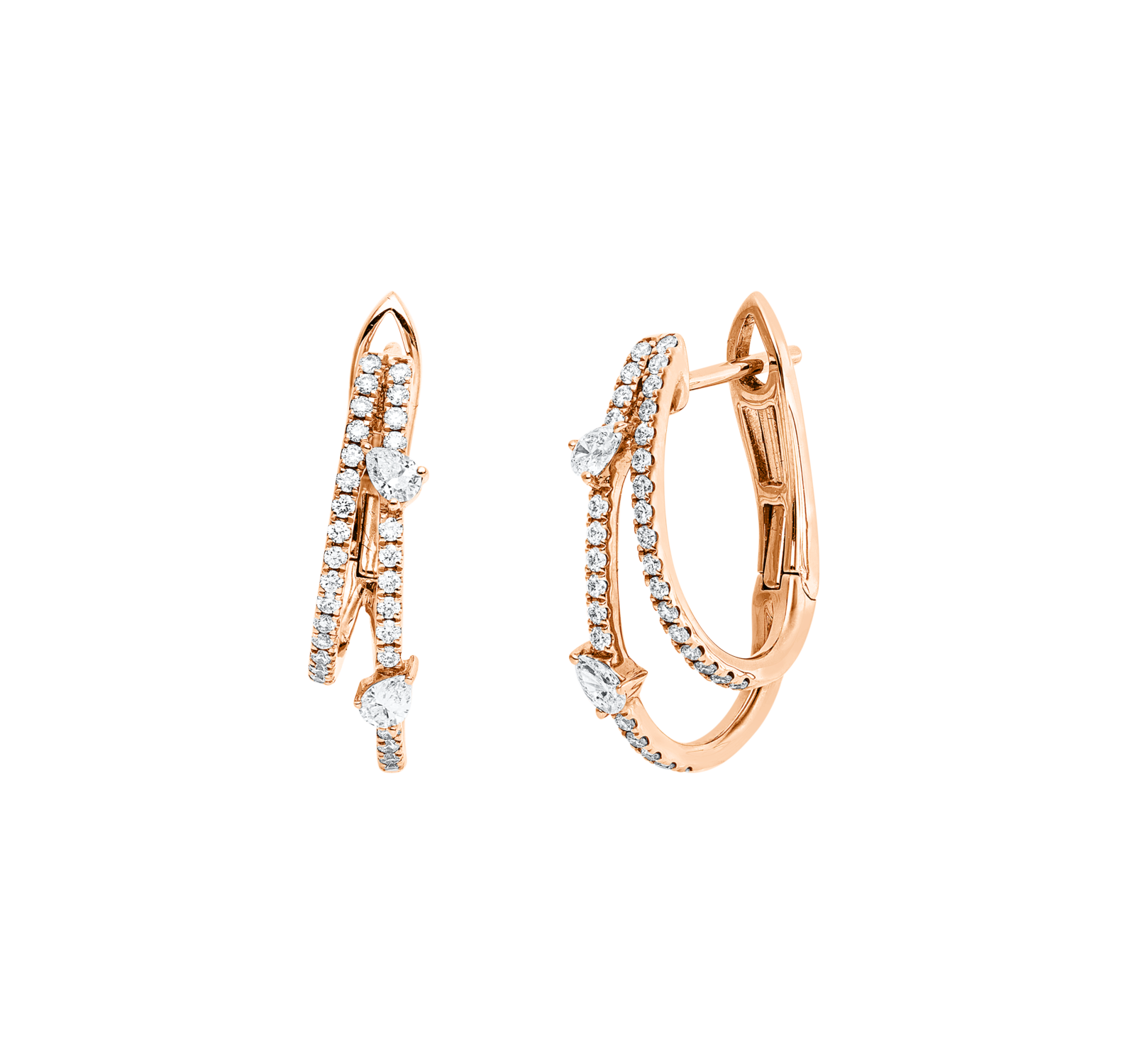 Brogle Classic diamond hoop earrings Brogle Classic diamond hoop earrings