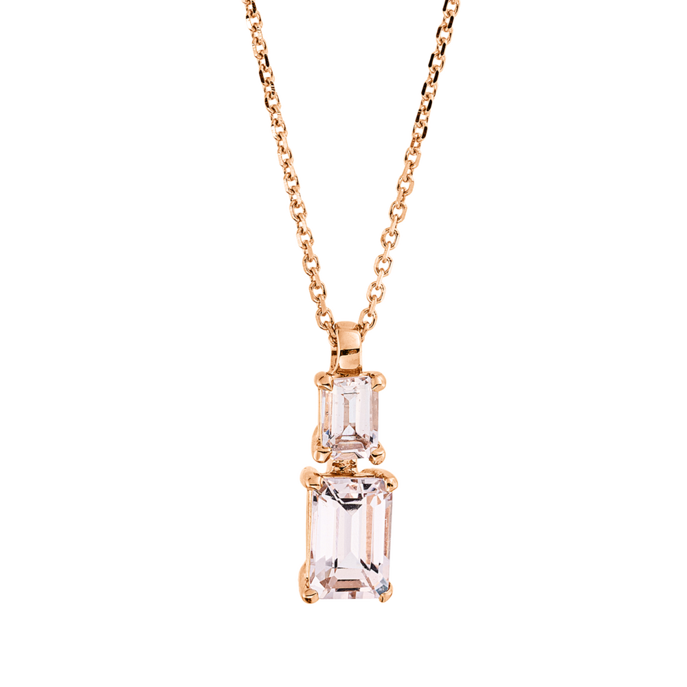 Brogle Classic necklace with morganite pendant