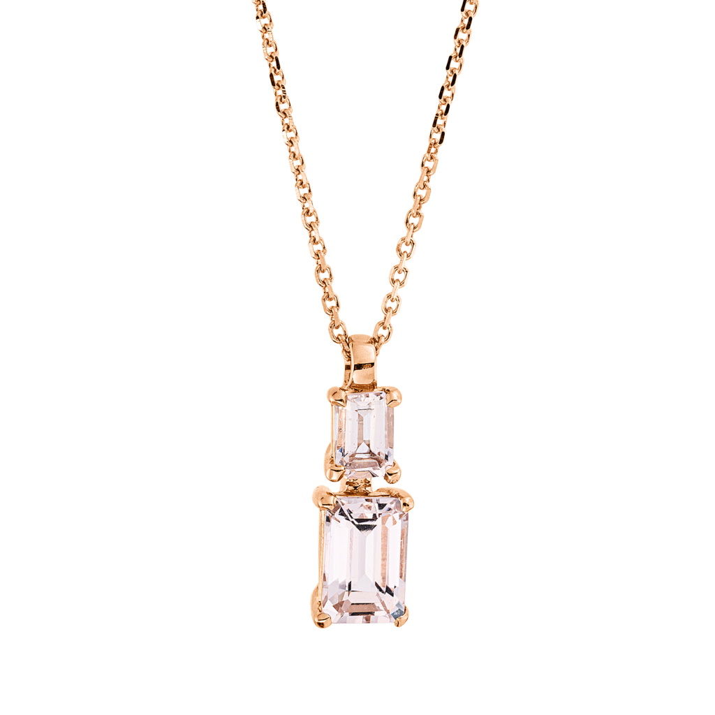 Brogle Classic necklace with morganite pendant Brogle Classic necklace with morganite pendant