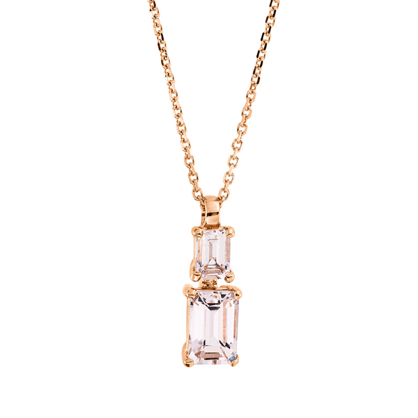 Brogle Classic necklace with morganite pendant Brogle Classic necklace with morganite pendant