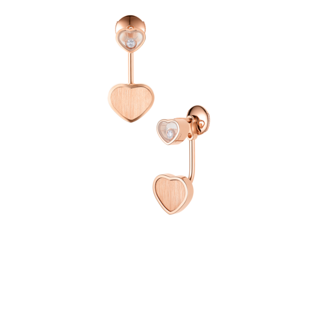 Chopard Happy Hearts Golden Hearts Earrings