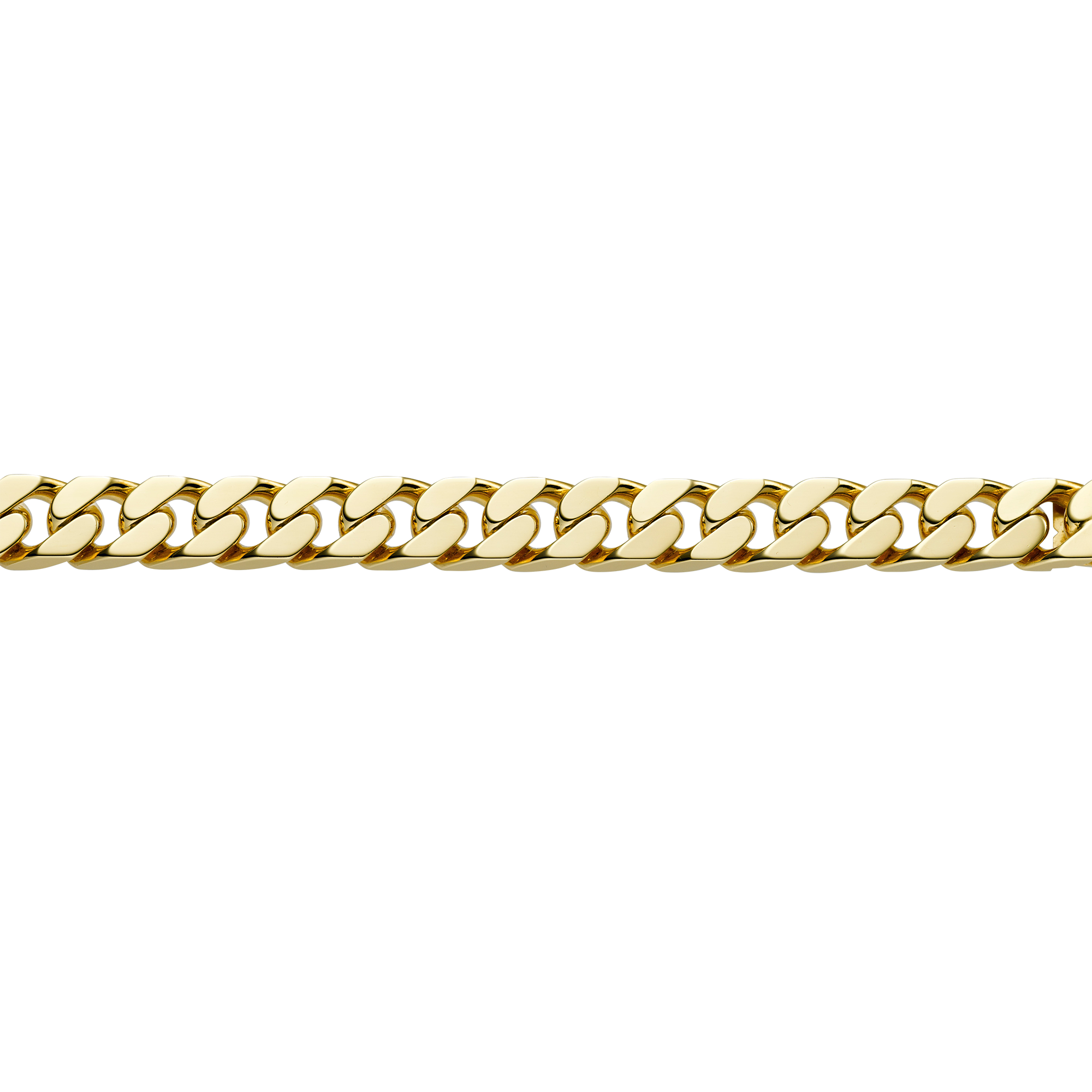 Brogle Selection Essentials curb chain bracelet 4-sided diamond-plated 12mm Brogle Selection Essentials curb chain bracelet 4-sided diamond-plated 12mm