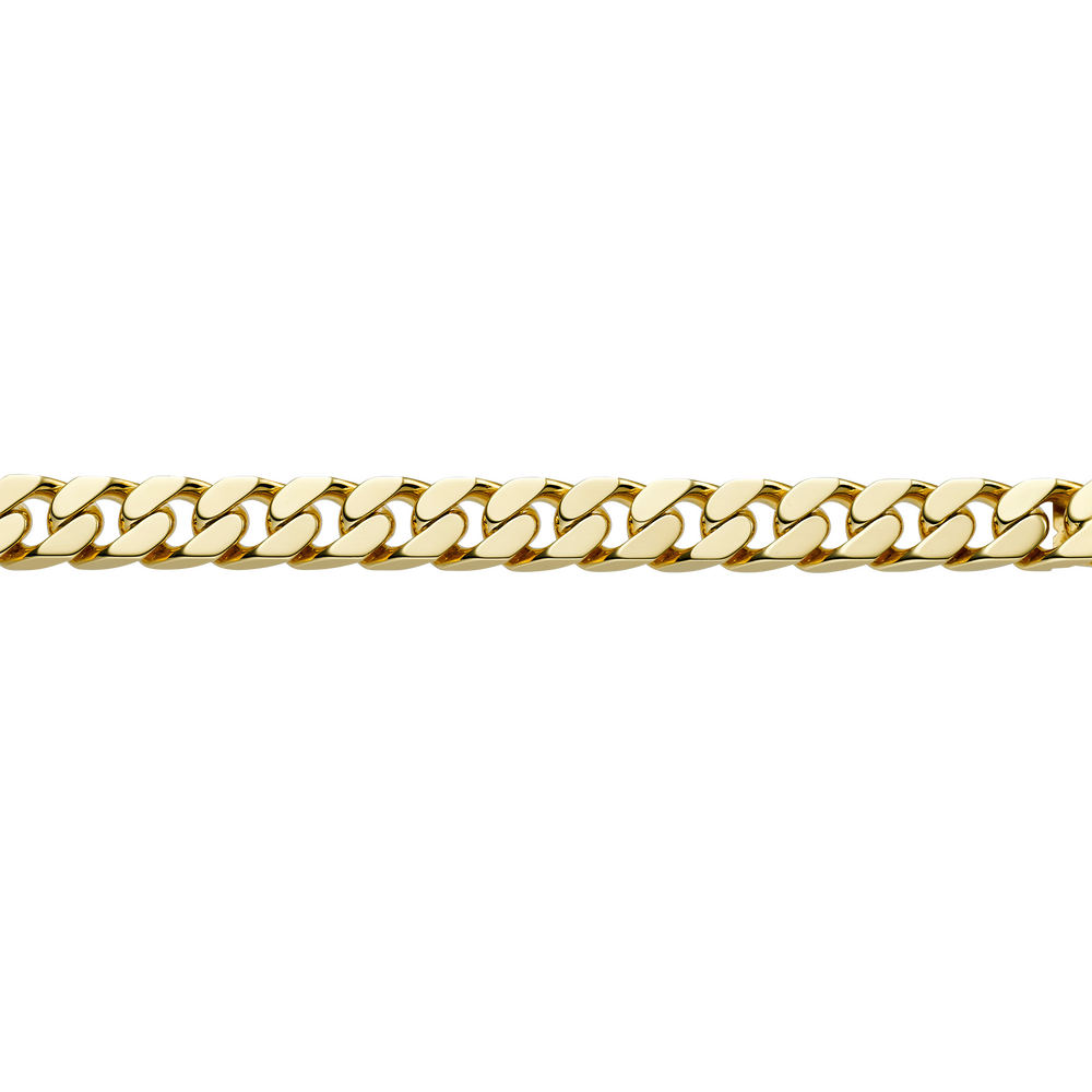 Brogle Selection Essentials curb chain bracelet 4-sided diamond-plated 12mm Brogle Selection Essentials curb chain bracelet 4-sided diamond-plated 12mm