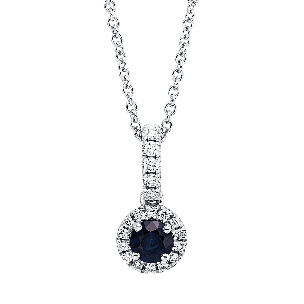 Brogle Classic necklace with sapphire pendant Brogle Classic necklace with sapphire pendant