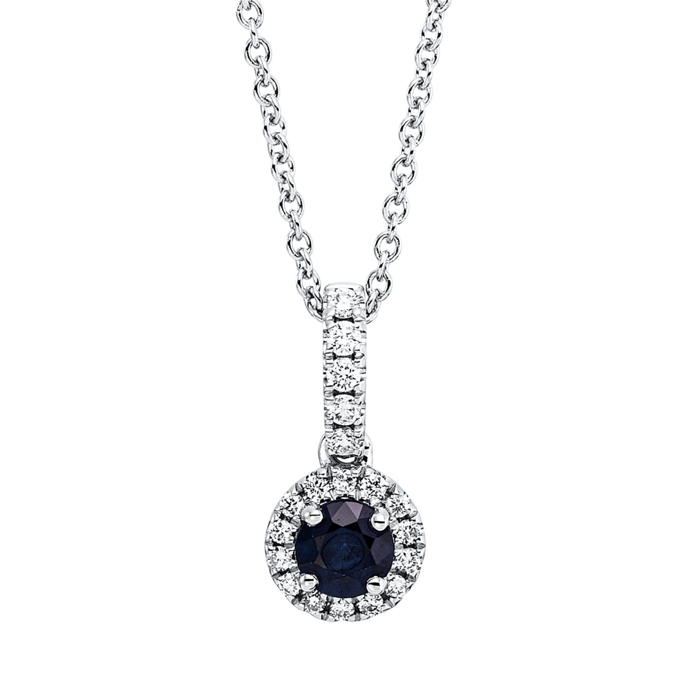 Brogle Classic necklace with sapphire pendant Brogle Classic necklace with sapphire pendant
