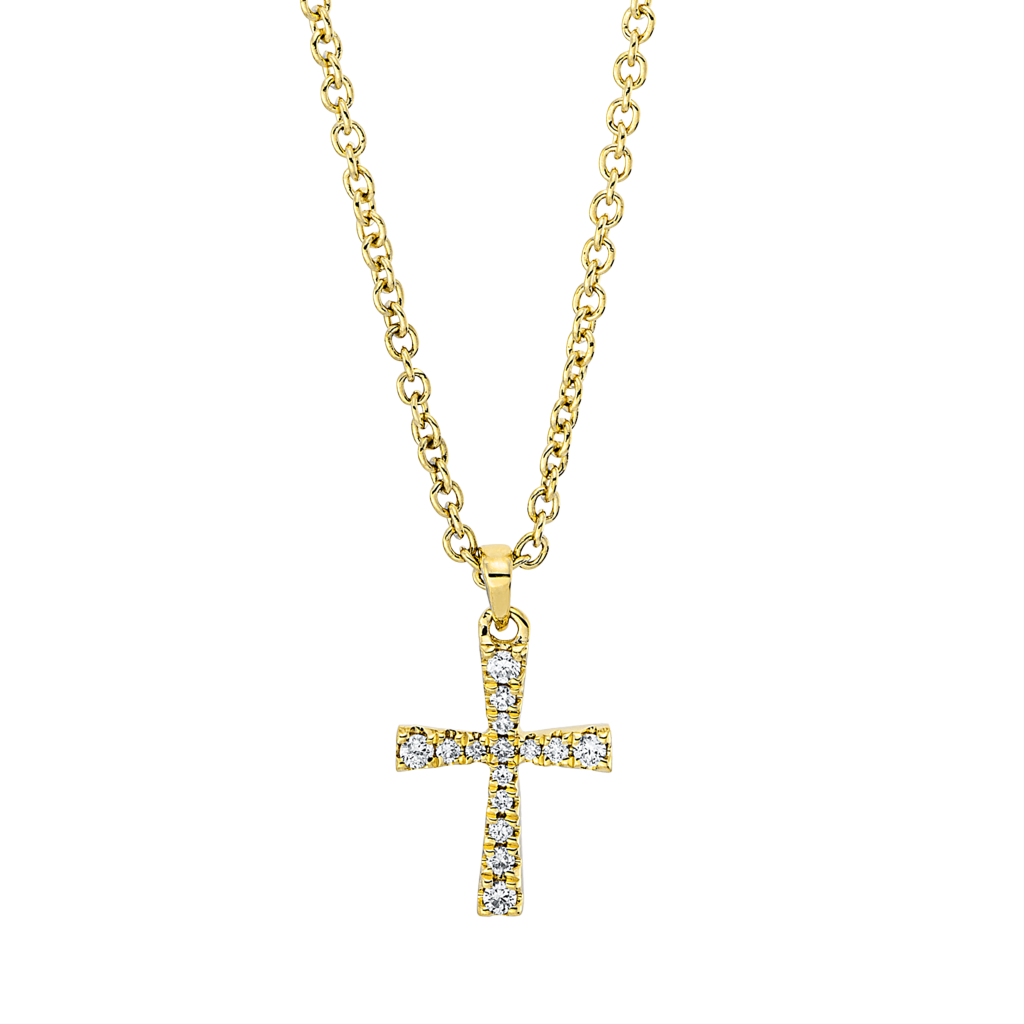 Brogle Classic Kette mit Diamantkreuz Brogle Classic Kette mit Diamantkreuz