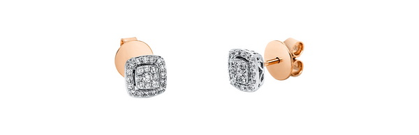 Brogle Classic Bicolor diamond stud earrings