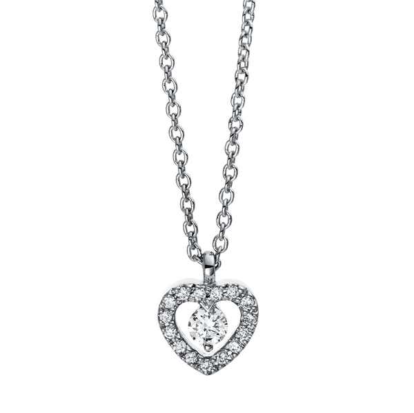 Brogle Classic necklace with diamond heart Brogle Classic necklace with diamond heart