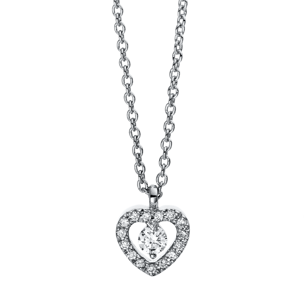 Brogle Classic necklace with diamond heart Brogle Classic necklace with diamond heart