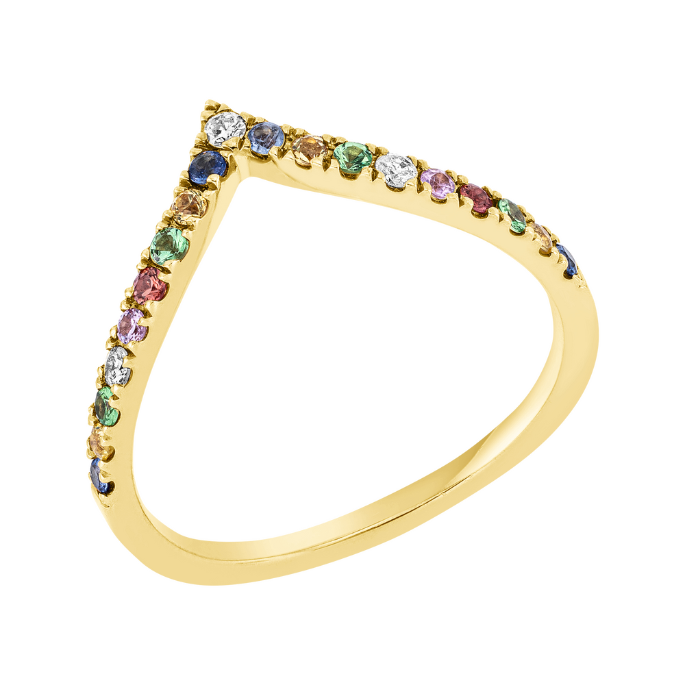 Brogle Selection Rainbow sapphire ring