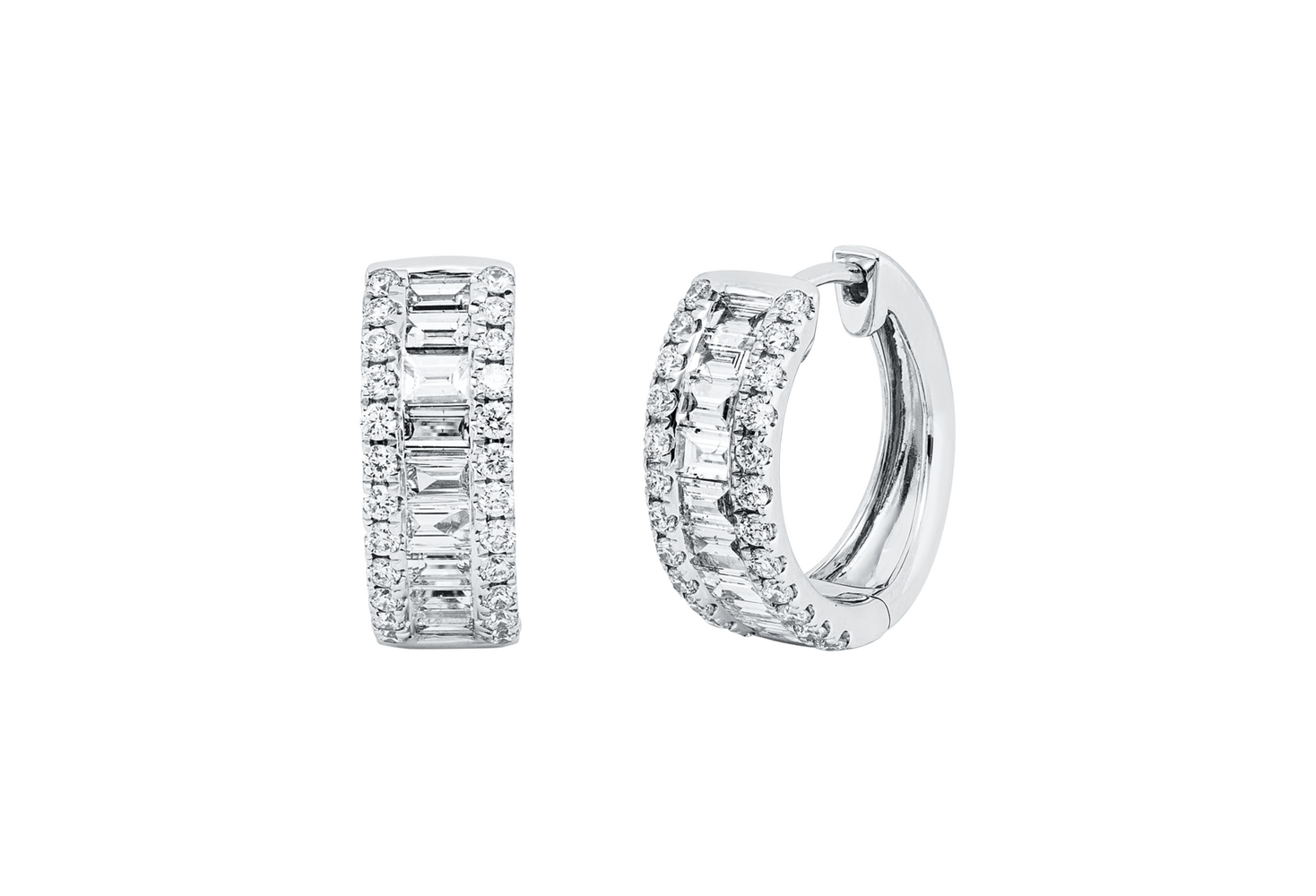Brogle Selection diamond hoop earrings Brogle Selection diamond hoop earrings