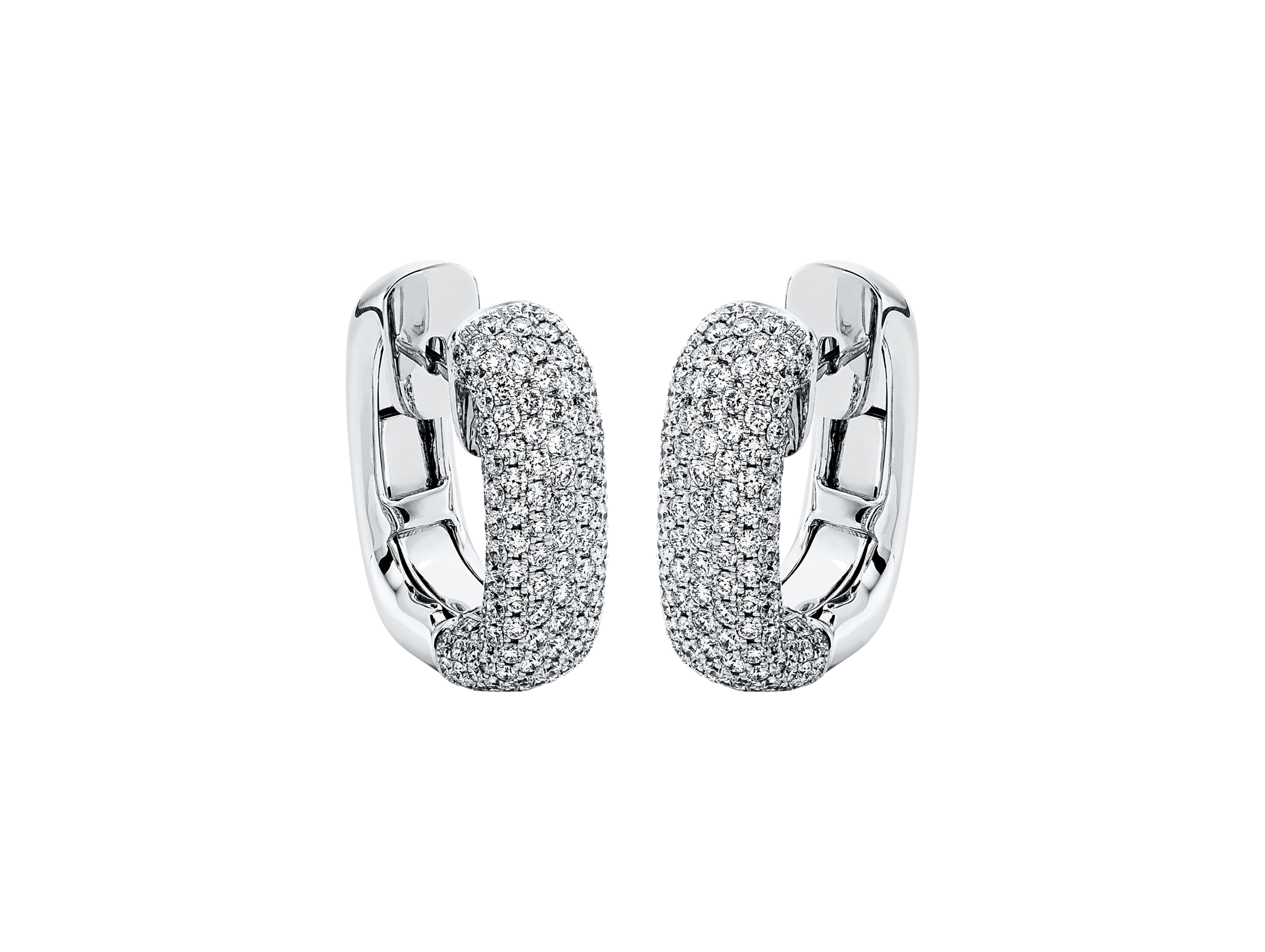 Brogle Selection diamond hoop earrings Brogle Selection diamond hoop earrings