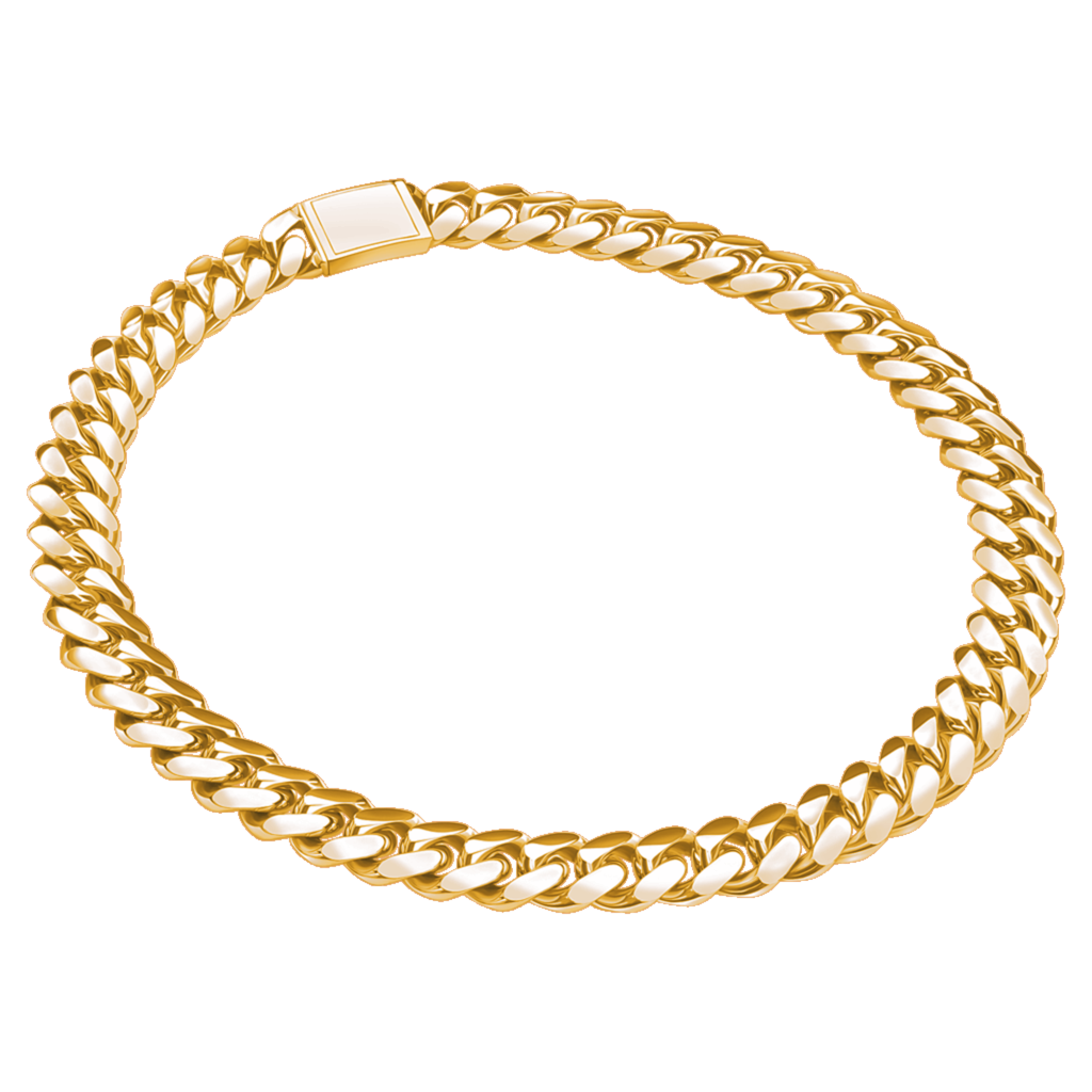 Emil Kraus Cuban Link Panzerkette oval diamantiert, 14mm Emil Kraus Cuban Link Panzerkette oval diamantiert, 14mm